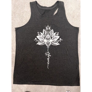Plus Size 2XL Namaste Lotus Flower Yoga Tank